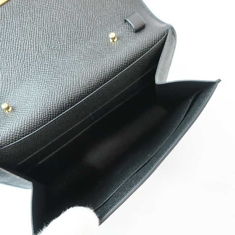 Hermes Click 16 Shoulder Bag Pouch Black Gold