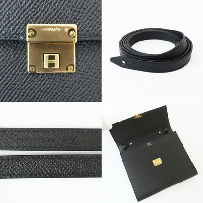 Hermes Click 16 Shoulder Bag Pouch Black Gold