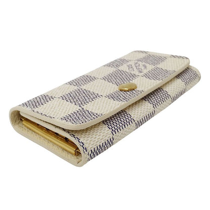 Louis Vuitton Key Case Damier Azur 4 Key Case Multicles 4 White
