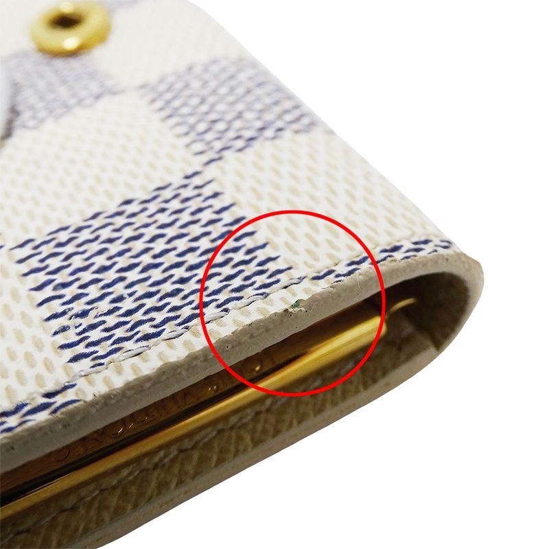 Louis Vuitton Key Case Damier Azur 4 Key Case Multicles 4 White