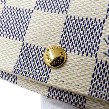 Louis Vuitton Key Case Damier Azur 4 Key Case Multicles 4 White