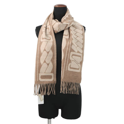 Hermes Scarf Click Se Nue Cashmere Shawl Marron-glace Cles