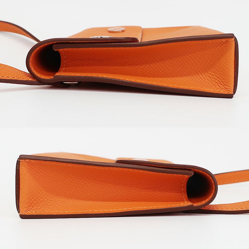 Hermes Nap to Go Shoulder Bag Orange Silver Manufactu