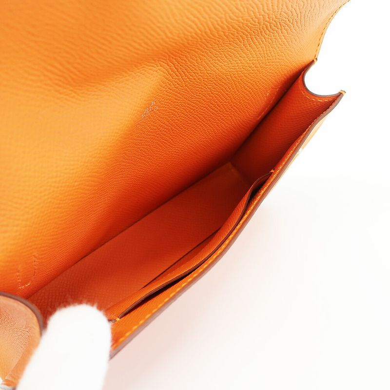 Hermes Nap to Go Shoulder Bag Orange Silver Manufactu