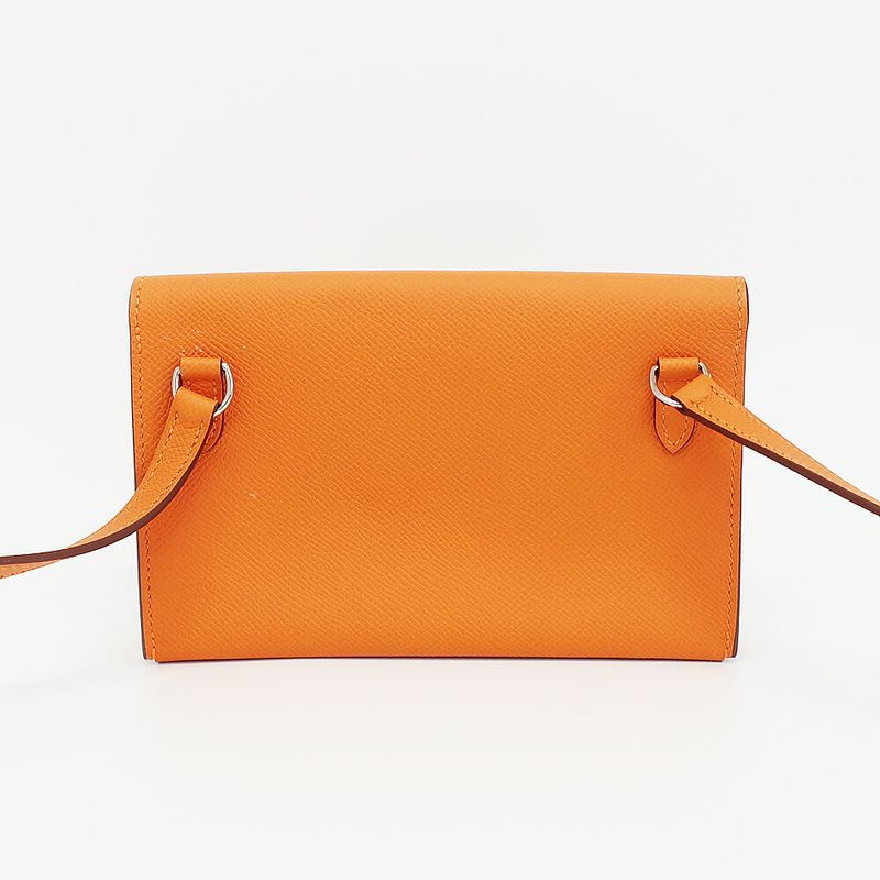 Hermes Nap to Go Shoulder Bag Orange Silver Manufactu