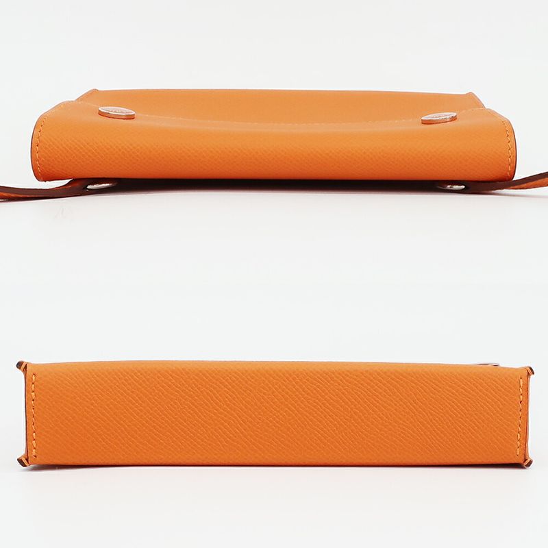 Hermes Nap to Go Shoulder Bag Orange Silver Manufactu