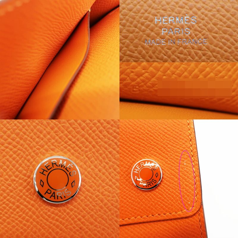 Hermes Nap to Go Shoulder Bag Orange Silver Manufactu