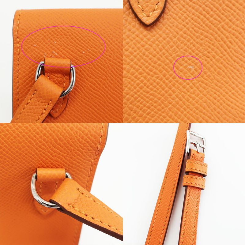 Hermes Nap to Go Shoulder Bag Orange Silver Manufactu