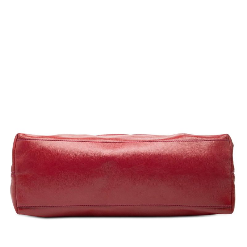 Gucci Soho Chain Shoulder Bag Red Patent Leather