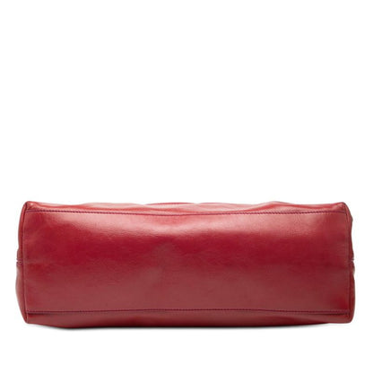 Gucci Soho Chain Shoulder Bag Red Patent Leather