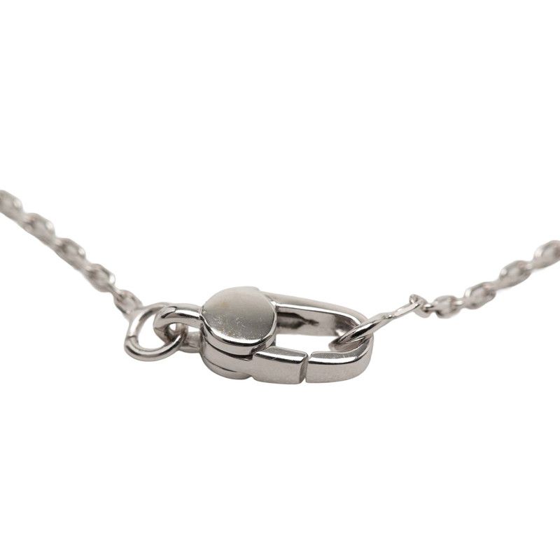 Gucci Cube Logo Pendant Necklace Silver 18K White Gold