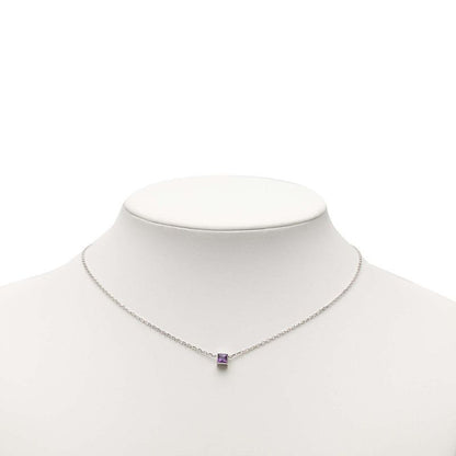 Gucci Cube Logo Pendant Necklace Silver 18K White Gold