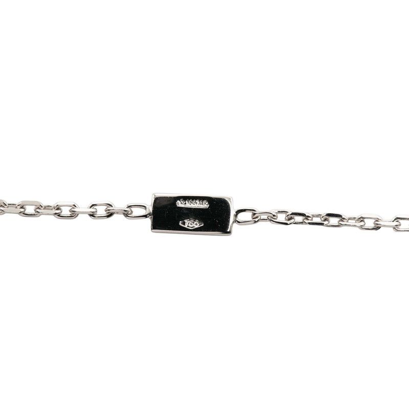 Gucci Cube Logo Pendant Necklace Silver 18K White Gold