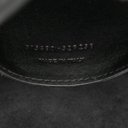 Saint Laurent Studded Chain Shoulder Bag Black Leather