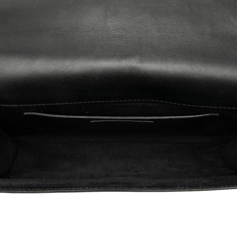 Saint Laurent Studded Chain Shoulder Bag Black Leather