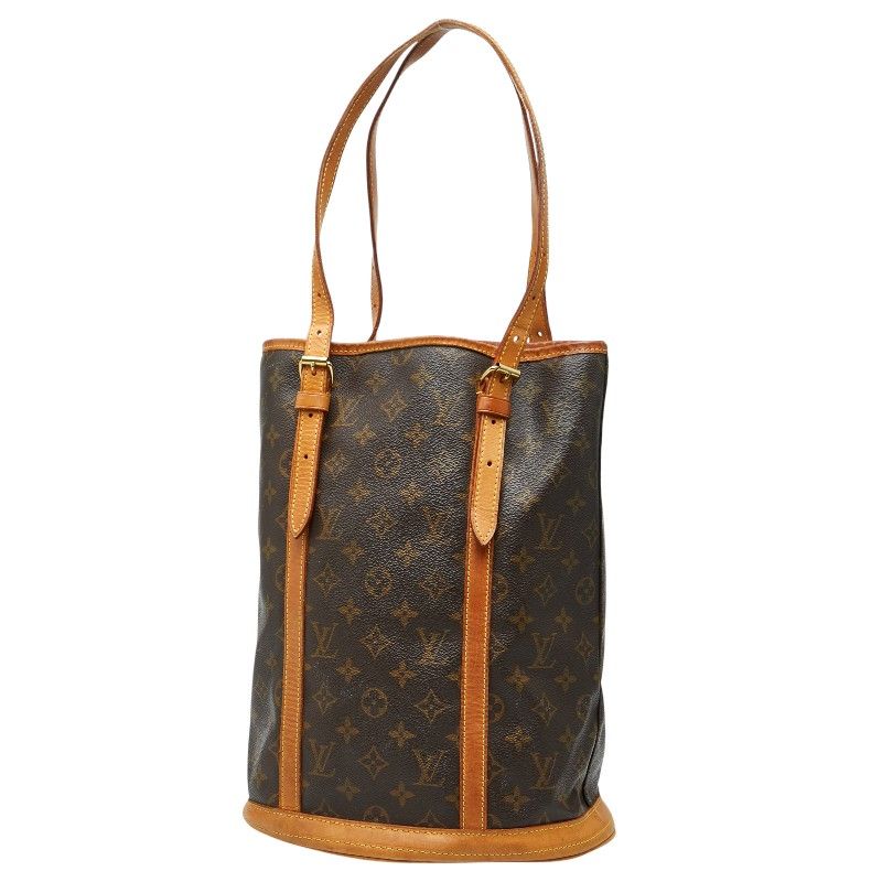 Louis Vuitton Monogram Bucket GM Tote Shoulder Bag Brown