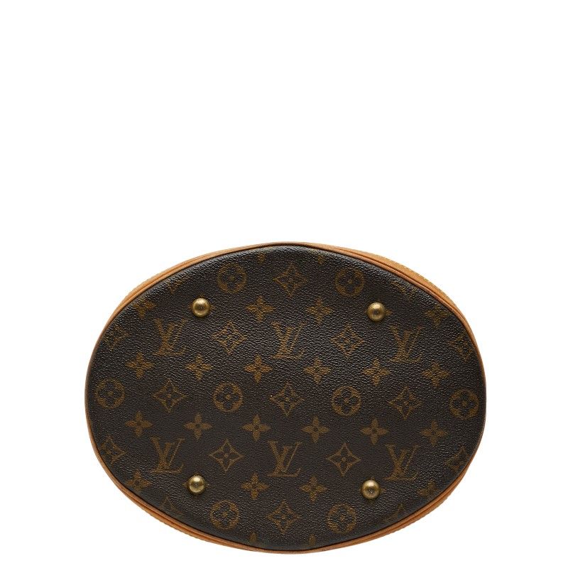 Louis Vuitton Monogram Bucket GM Tote Shoulder Bag Brown