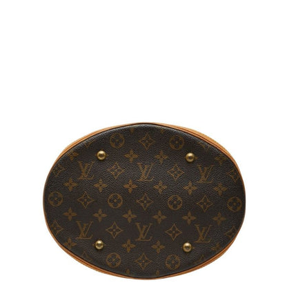 Louis Vuitton Monogram Bucket GM Tote Shoulder Bag Brown