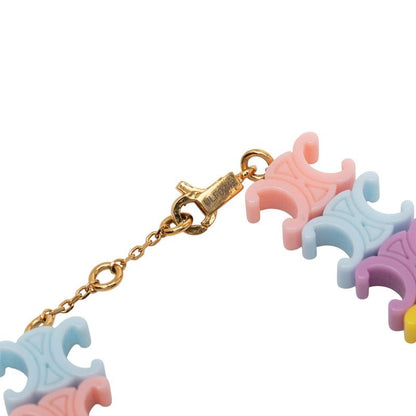 Celine Triomphe Baby Bracelet Multicolor Gold Plastic Plated