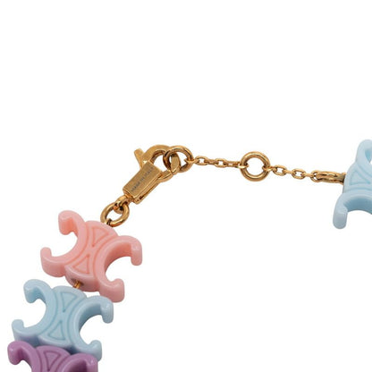 Celine Triomphe Baby Bracelet Multicolor Gold Plastic Plated