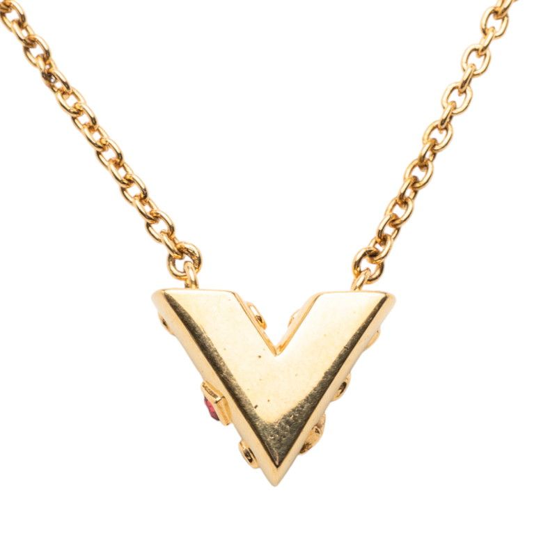 Louis Vuitton Collier Essential Planet Pendant Necklace Gold Plated