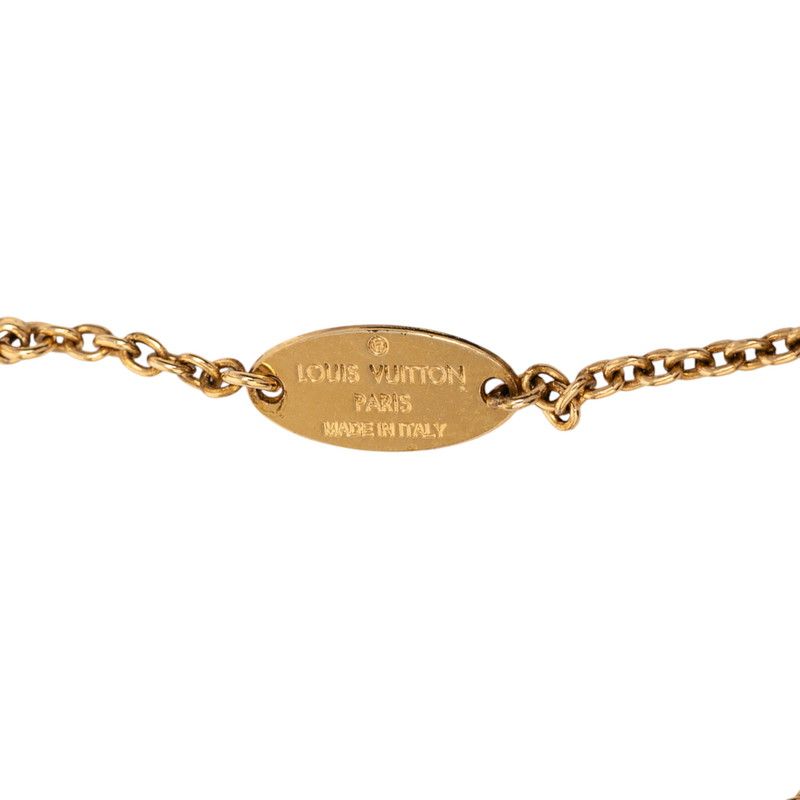 Louis Vuitton Collier Essential Planet Pendant Necklace Gold Plated