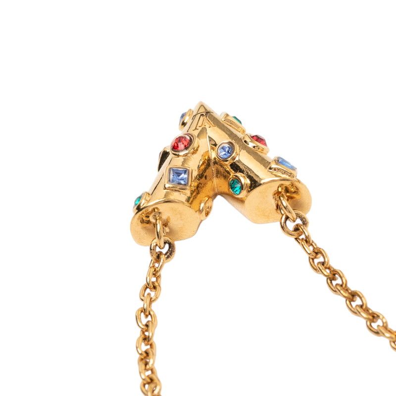 Louis Vuitton Collier Essential Planet Pendant Necklace Gold Plated
