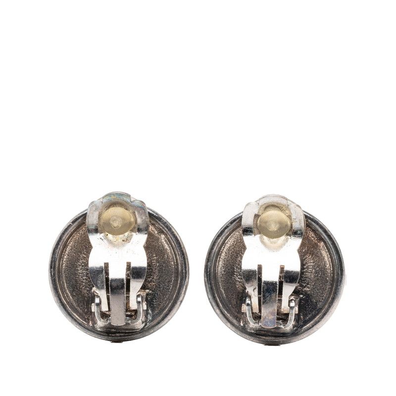 Chanel CC Logo Vintage Silver Metal