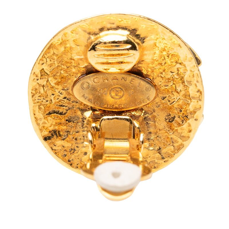 Chanel CC Logo Vintage Gold Plated