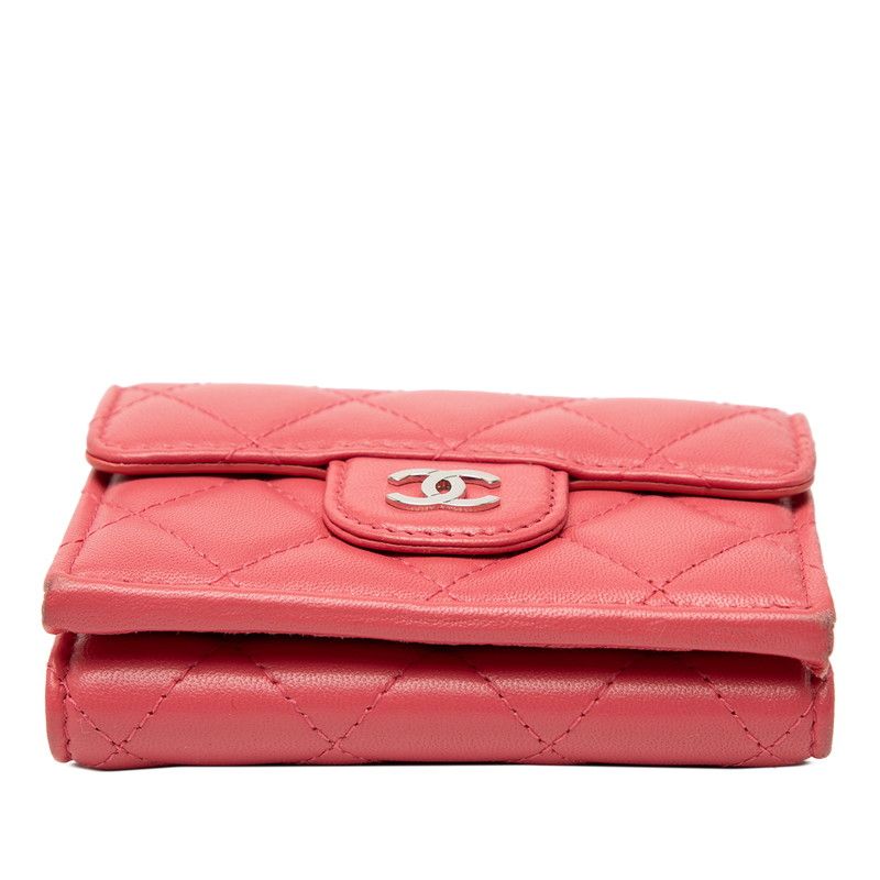 Chanel CC Logo Quilted Pink Lambskin