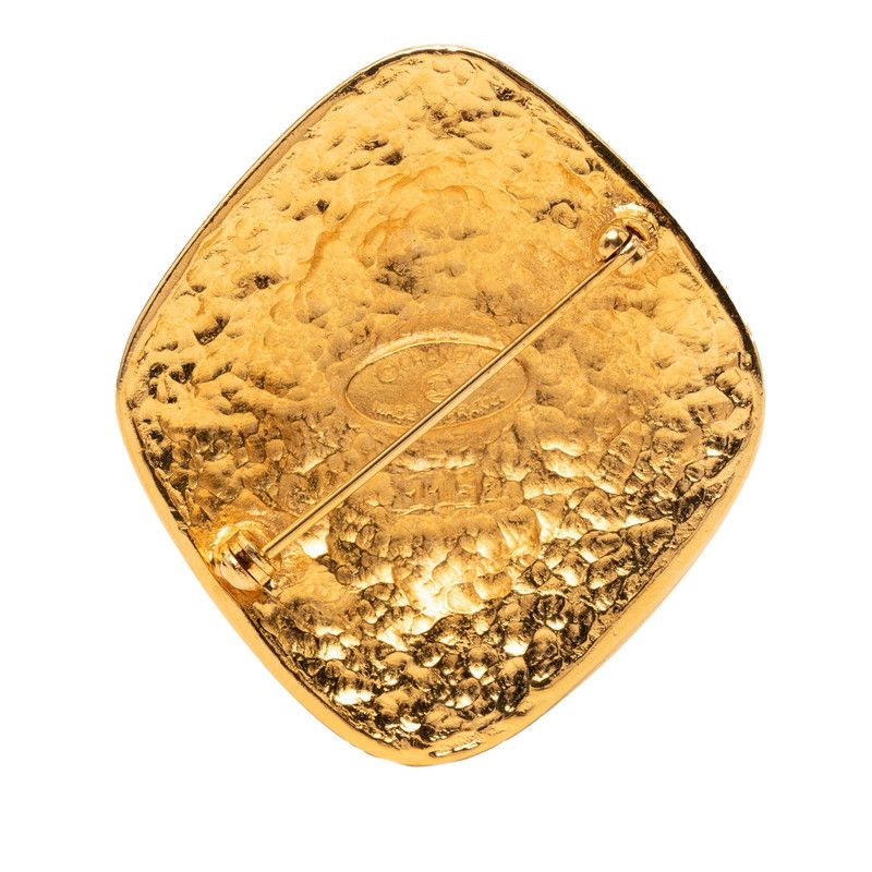 Chanel CC Logo Vintage Brooch Gold Plated