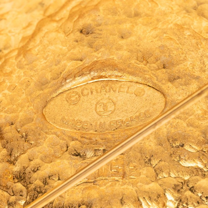 Chanel CC Logo Vintage Brooch Gold Plated