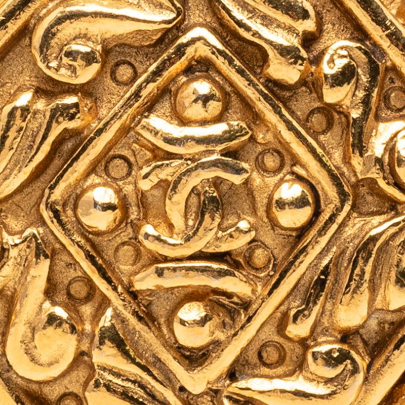 Chanel CC Logo Vintage Brooch Gold Plated
