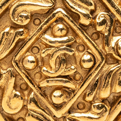 Chanel CC Logo Vintage Brooch Gold Plated