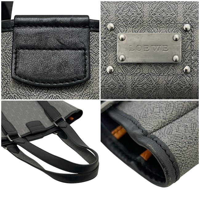 Loewe Tote Gray Anagram Leather