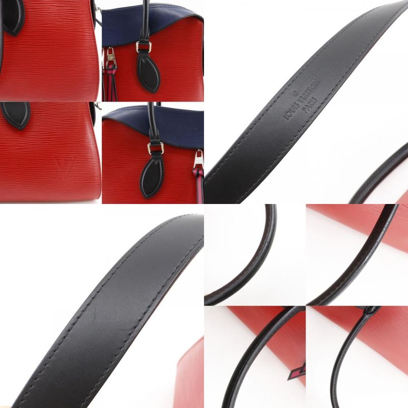 Louis Vuitton Tuilette Tote 2-Way Shoulder Epi Leather Red Navy