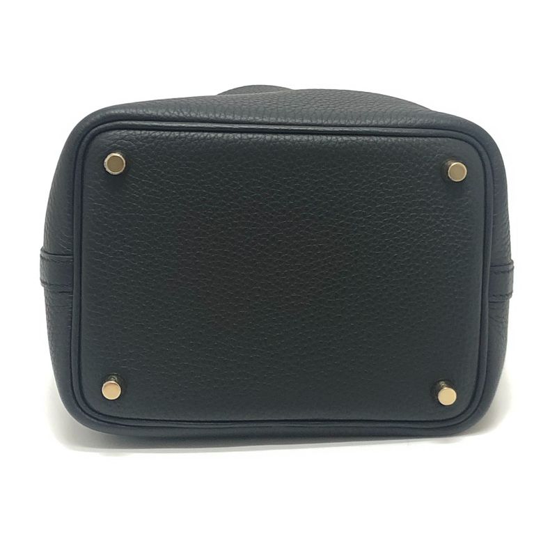 Hermes Handbag Picotin Lock PM Taurillon Morris Black