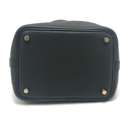 Hermes Handbag Picotin Lock PM Taurillon Morris Black