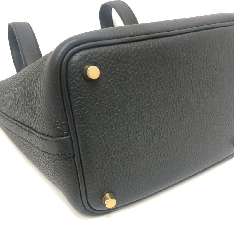 Hermes Handbag Picotin Lock PM Taurillon Morris Black