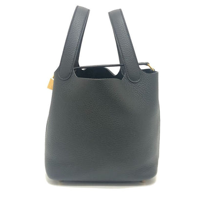 Hermes Handbag Picotin Lock PM Taurillon Morris Black