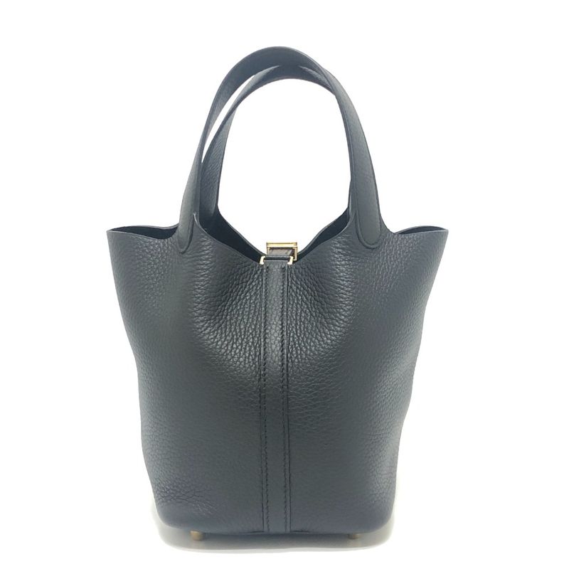 Hermes Handbag Picotin Lock PM Taurillon Morris Black