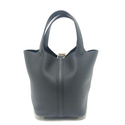Hermes Handbag Picotin Lock PM Taurillon Morris Black