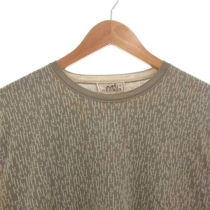 Hermes T-Shirt Stretch Knit Short Sleeve Star Mark Logo All Over