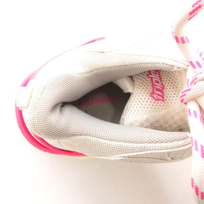 Balenciaga Triple S Sneakers Shoes Low Cut Logo Bicolor 36 White