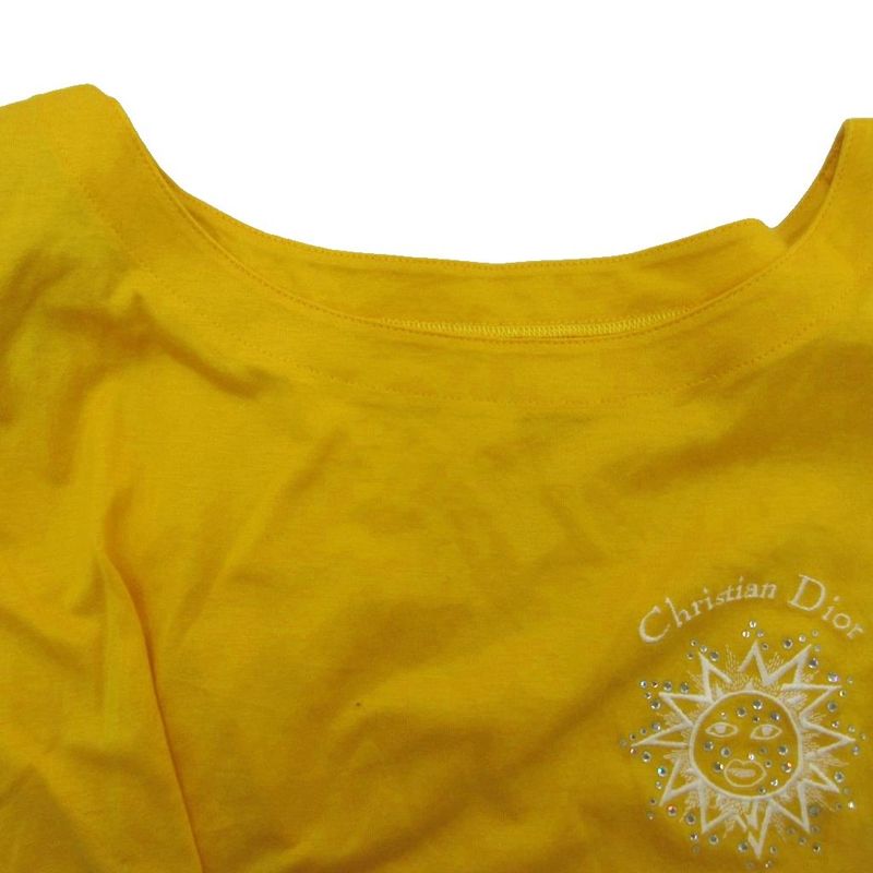 Dior T-Shirt S Yellow Embroidery