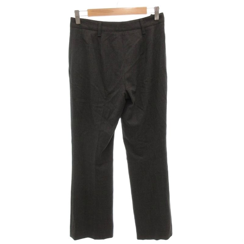 Prada Pants Trousers Wool 40 Gray Straight Silhouette