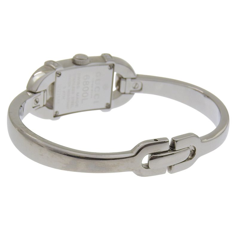 Gucci Stainless Steel Diamond Quartz Analog Display White Shell