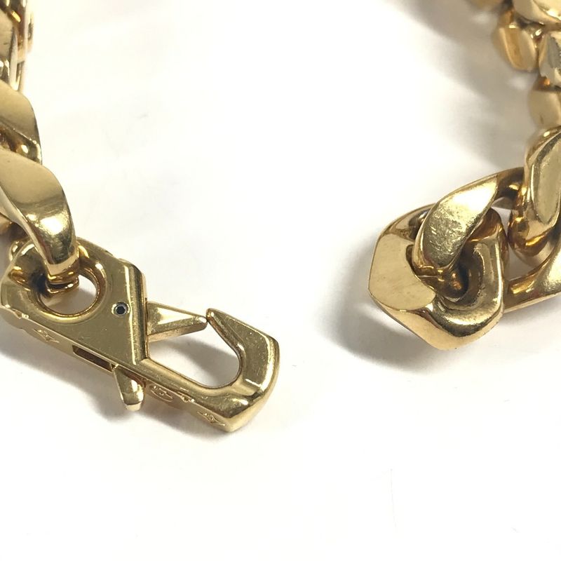 Louis Vuitton Bracelet Chain Links Monogram Metal Gold