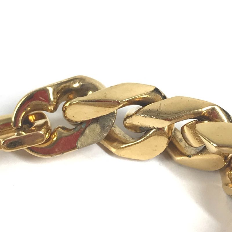 Louis Vuitton Bracelet Chain Links Monogram Metal Gold