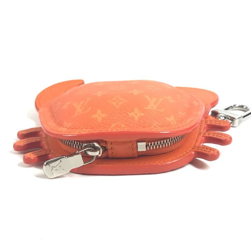 Louis Vuitton Key Holder Bag Charm LV Club Monogram Canvas Orange